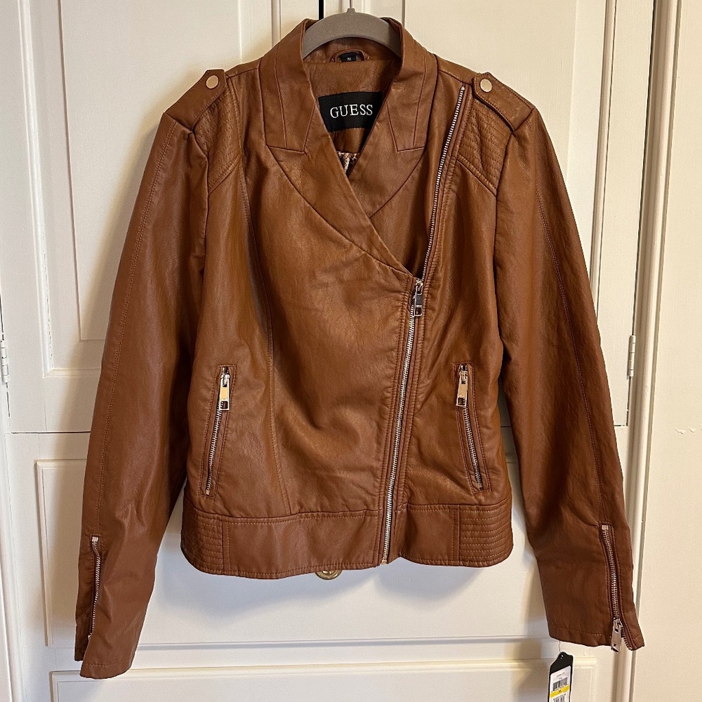 NWT Guess Faux Leather Moto Jacket